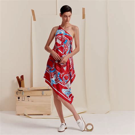 hermes flamingo party dress|Hermes dresses and skirts.